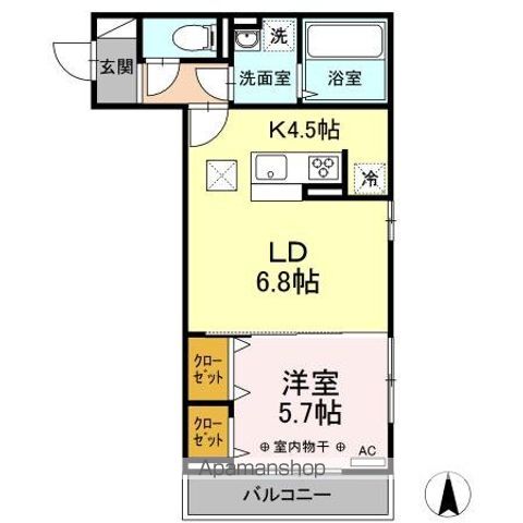 DーROOM中倉の間取り写真