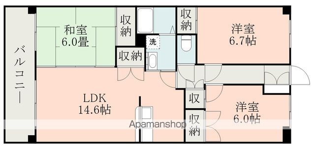 マーカス画図1番館の間取り写真