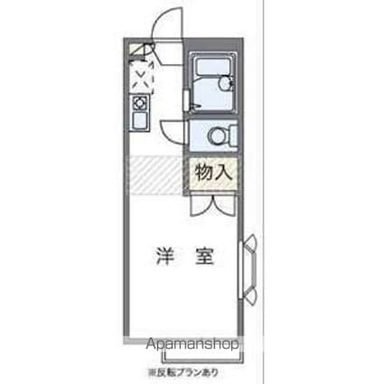 パークサイド春里[1R/19.87m2]の間取図