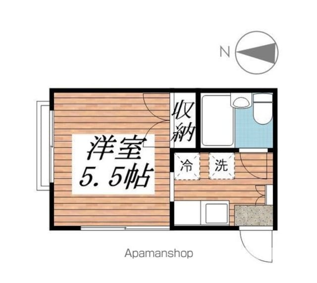 コーポしなの[1R/18m2]の間取図