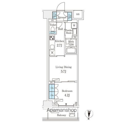 フロンティアレジデンス錦糸公園の間取り