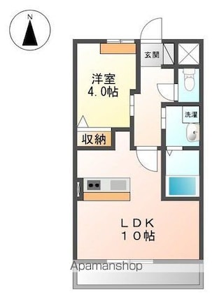 セレーノ[1LDK/36m2]の間取図