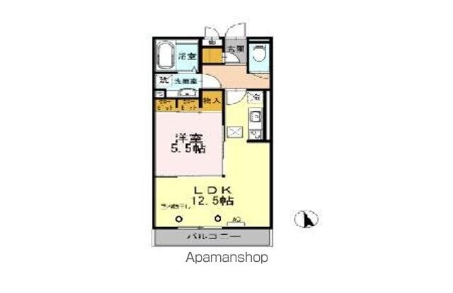Ａｖａｎｃｅｒ　Ａｋａｎｅ[1LDK/45.81m2]の間取図