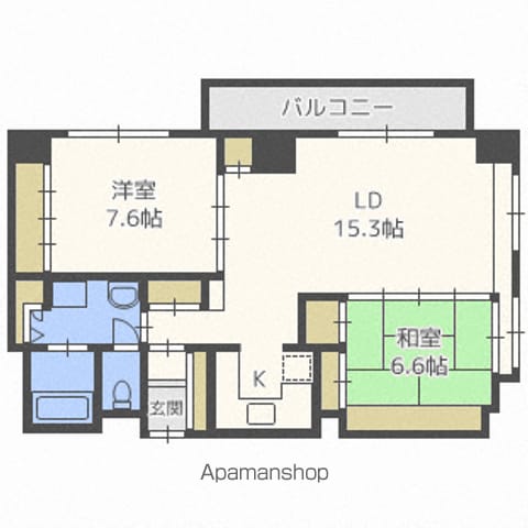 カトレア南8条の間取り写真