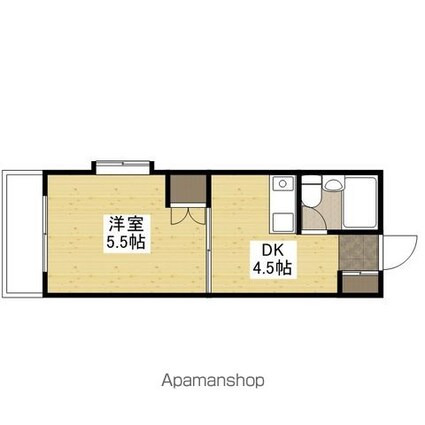 アメニティ金市Ⅰ[1DK/20.3m2]の間取図