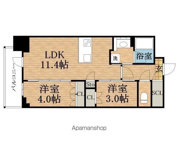 K−COURT谷町四丁目の間取り写真