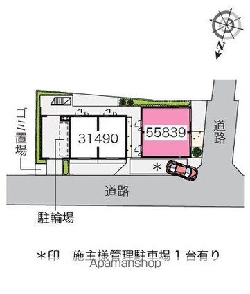 ミランダ千Ⅱ[1K/20.01m2]の配置図