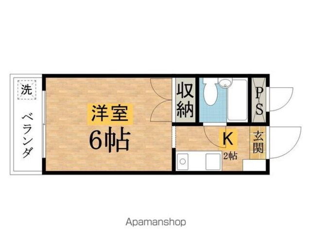 ピュア・ハウス[1K/17.41m2]の間取図