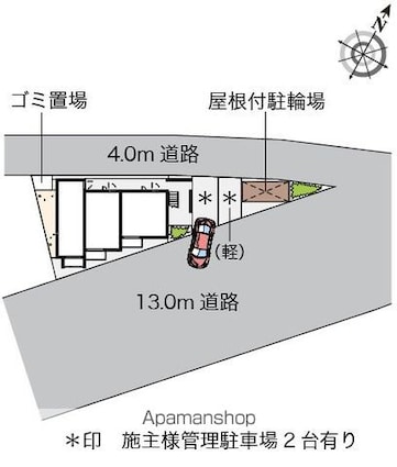 レオネクストリバーパーク[1K/21.11m2]の配置図