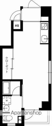 東京都渋谷区初台１丁目[1R/28.44m2]の間取図