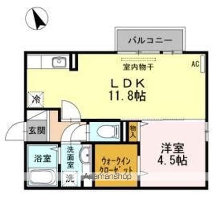 Ｌａｘａ　ＣｏｕｒｔⅡ[1LDK/40.26m2]の間取図