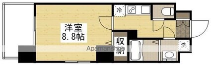 グランフォンテーヌ奉還町[1K/27m2]の間取図