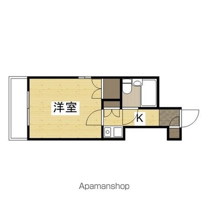 広島県広島市中区江波南１丁目[1K/23.59m2]の間取図