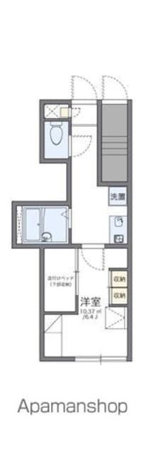 レオパレス中野坂上[1K/20.95m2]の間取図