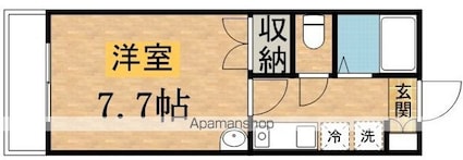 ヴィーアコルテ[1K/23.2m2]の間取図