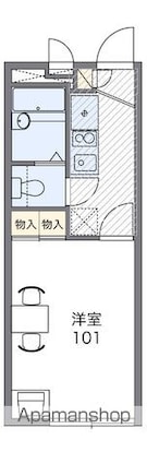 レオパレスＮ[1K/19.87m2]の間取図
