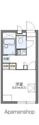 レオパレス春日[1K/20.28m2]の間取図
