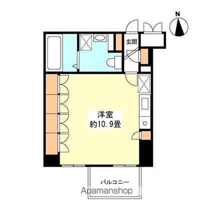 グランカーサ新宿御苑[1R/30.3m2]の間取図