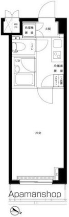 ルーブル学芸大学六番館[1K/21.6m2]の間取図