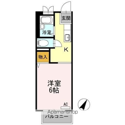 プレッソ[1K/20.9m2]の間取図
