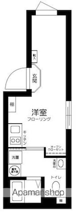 東京都新宿区上落合１丁目[1R/18.13m2]の間取図