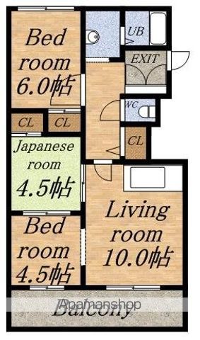 クレア栄通2号棟の間取り写真