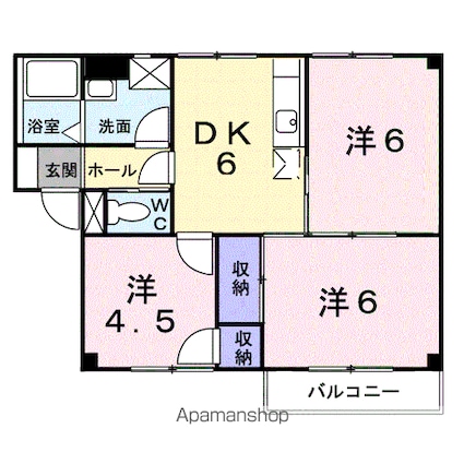 サンオークはしもと[3DK/50.1m2]の間取図