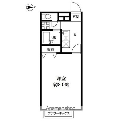 アムール　ＹＵＧＩ[1K/26.08m2]の間取図
