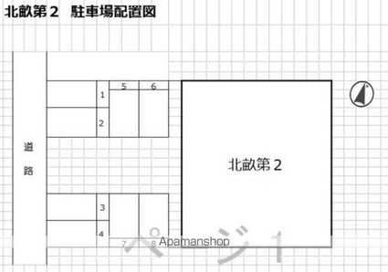 岡山県倉敷市北畝１丁目[1K/19.11m2]の配置図