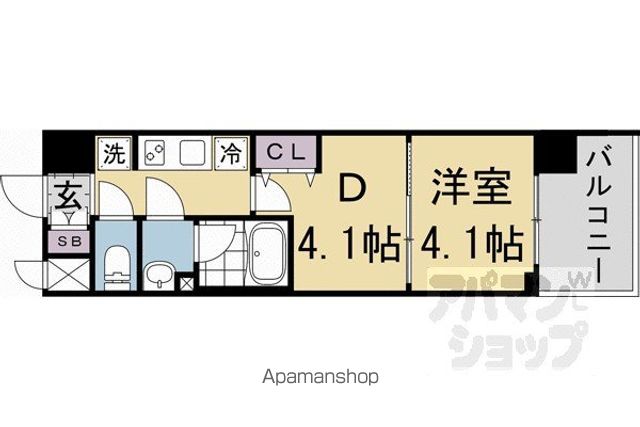 アスヴェル京都西大路SOUTHの間取り写真