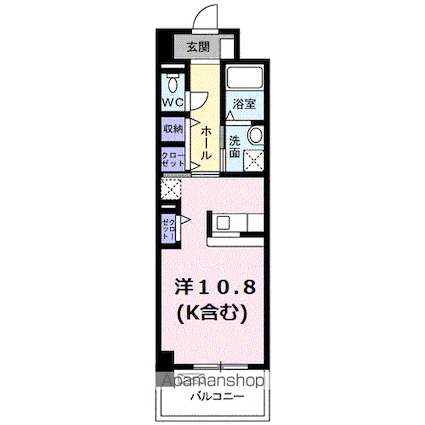 ヴィアーレ　光南[1R/31.46m2]の間取図