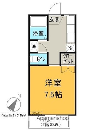 フレグランスシオジリ[1K/24.81m2]の間取図