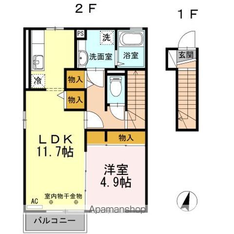 DーROOM上堂の間取り写真