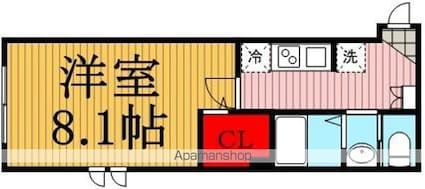 東京都世田谷区太子堂３丁目[1K/27.15m2]の間取図