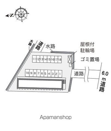 レオパレスライブ　若林[1K/21.81m2]の配置図