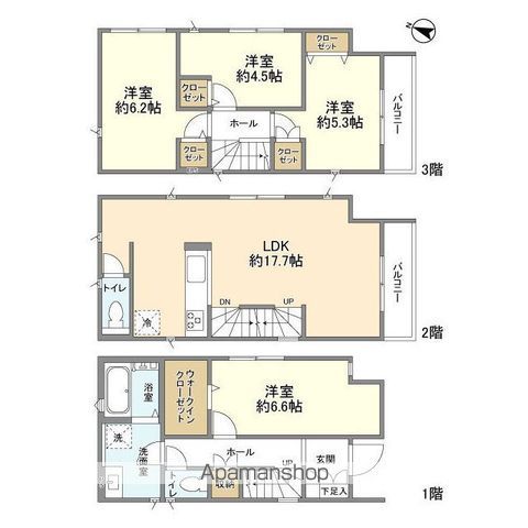 ＫＯＬＥＴ梅島１７の間取り