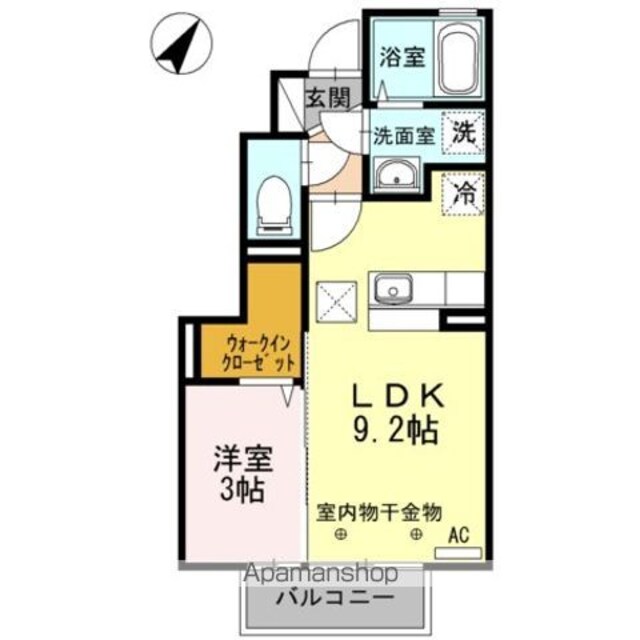 タイムズパークＴＫ[1LDK/31.13m2]の間取図