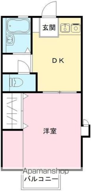 ハイム芳花園[1K/26.41m2]の間取図