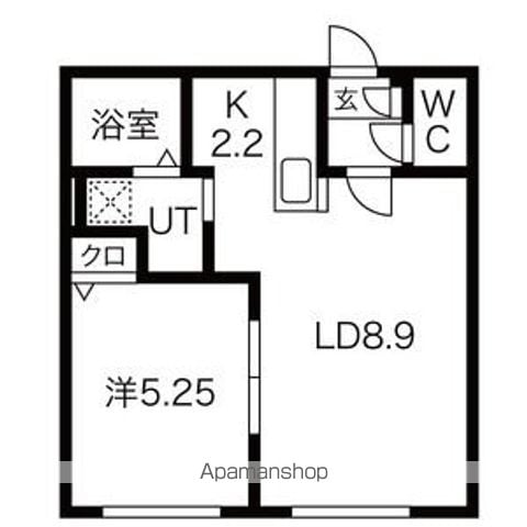 CALM美園105の間取り写真