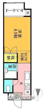 ＡＢＣタケワラコート[1K/25m2]の間取図