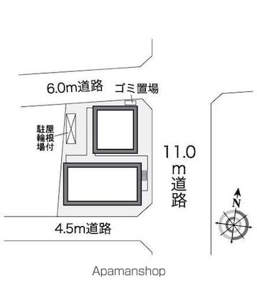 レオパレスＰＲＥＮＤＲＥ新宿[1K/19.87m2]の配置図