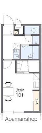 レオパレスユーカリ[1K/22.7m2]の間取図