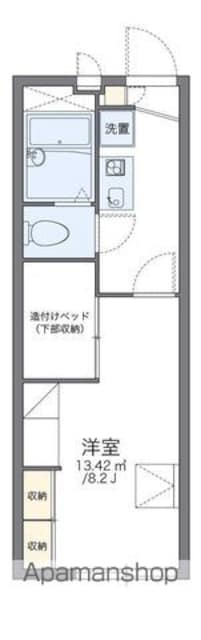 レオパレスオリンピア[1K/22.35m2]の間取図