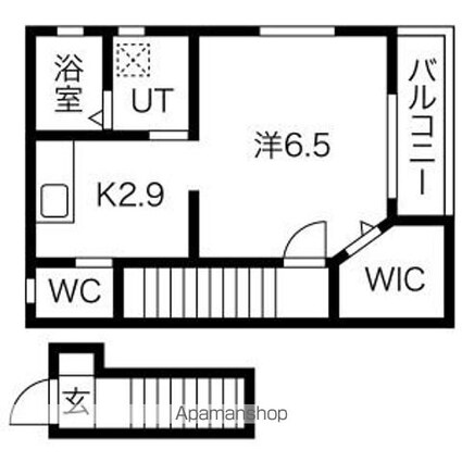 エグル　リヴィエール（ａｉｇｌｅ　ｒｉｖｉｅｒｅ）[1K/30.6m2]の間取図