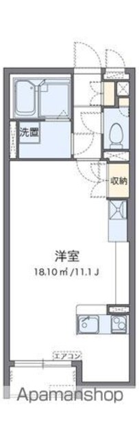 ミランダエアフォルク[1R/31.82m2]の間取図