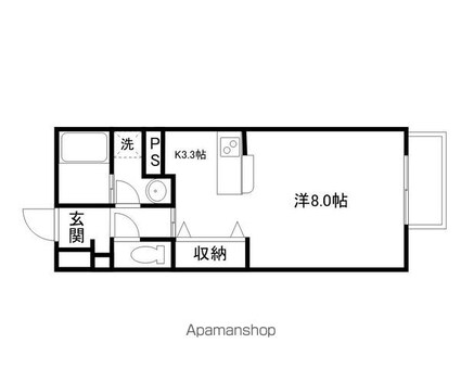 ハイツエイトⅣ[1R/30.39m2]の間取図