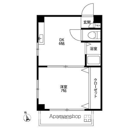 ストーンハイツ[1DK/27m2]の間取図