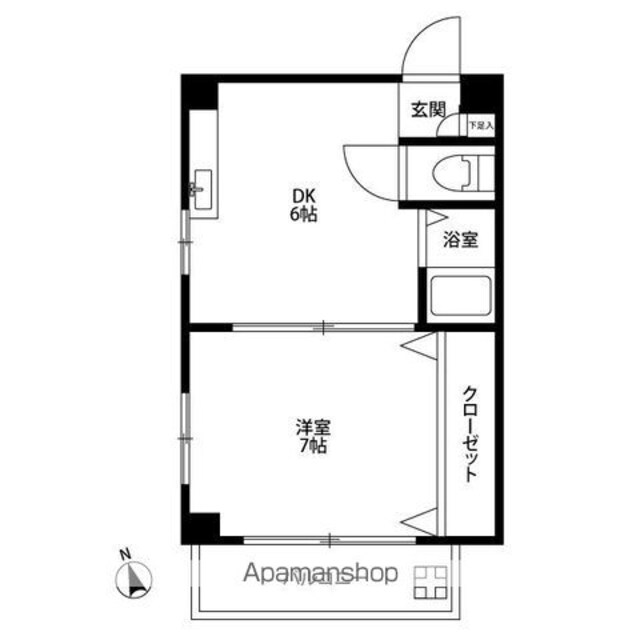 ストーンハイツ[1DK/27m2]の間取図