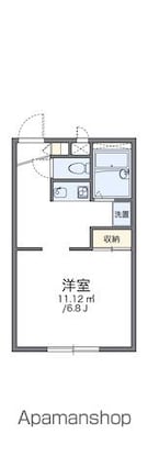 レオパレスサウススクエア[1K/23.18m2]の間取図