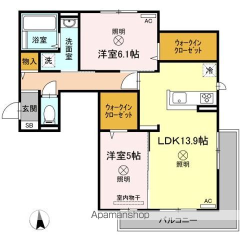 吉備線 大安寺駅 徒歩16分 3階建 築5年の間取り写真